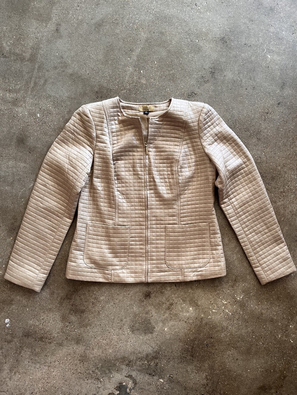Classic Quilted Women's Jacket - Beige